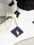 Polo Ralph Lauren train '89 trainers in cream/navy with pony logo