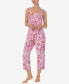 ფოტო #4 პროდუქტის Women's Sleeveless Top and Cropped Pants 2-Pc. Pajama Set