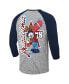 Men's Heather Gray/Navy Garfield Philadelphia Baseball 3/4-Sleeve Raglan T-Shirt