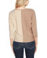 Фото #7 товара Women's Colorblock 3/4-Sleeve Dolman Sweater