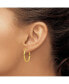 ფოტო #2 პროდუქტის Stainless Steel Polished Yellow plated Hinged Hoop Earrings