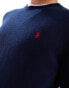 Polo Ralph Lauren icon logo heavyweight cotton knit jumper in navy