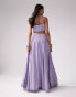 Фото #4 товара Kanya London Bridesmaid Lehenga chiffon full flare skirt co-ord in lilac grey