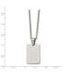 Фото #3 товара Chisel polished Rectangle Dog Tag on a 18 inch Cable Chain Necklace