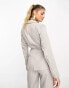 Vero Moda pinstripe relaxed belted blazer co-ord in grey