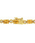 Фото #3 товара Citrine (8-1/10 ct. t.w.) & Diamond Accent Link Bracelet in 18k Gold-Plated Sterling Silver