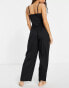 ASOS DESIGN Petite mix & match cotton pyjama trouser in black