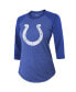 Women's Threads Matt Ryan Royal Indianapolis Colts Player Name & Number Raglan 3/4-Sleeve T-shirt Синий, L - фото #3