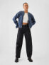 Фото #3 товара UltraSoft Denim Cropped Bomber Jacket