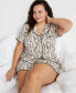 ფოტო #5 პროდუქტის Women's 2-Pc. Short-Sleeve Notched-Collar Pajama Set XS-3X, Created for Macy's