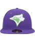 ფოტო #3 პროდუქტის Men's Purple Toronto Blue Jays Lime Side Patch 59FIFTY Fitted Hat