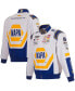 Men's White Chase Elliott NAPA Twill Driver Uniform Full-Snap Jacket