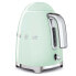 SMEG electric kettle KLF03PGEU (Pastel Green) - 1.7 L - 2400 W - Green - Plastic - Stainless steel - Water level indicator - Overheat protection
