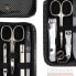 Фото #12 товара Drei Schwerter 8-Piece Manicure Set ‘Roma’, High-Quality Nail Care Set, Ostrich Look Faux Leather Case, Contents: Nail Scissors Set, Foot/Nail Clippers, Tweezers, Glass Nail File, Sapphire Nail File
