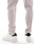 ASOS DESIGN smart tapered fit chino textured trousers in dusty pink