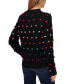 Фото #2 товара Women's Mock Neck Rainbow Pom Pom Sweater