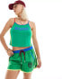 Labelrail x Daisy Birchall y2k sports cami top in green