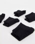 Фото #8 товара ASOS DESIGN 5 pack trainer socks in black