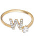 ფოტო #9 პროდუქტის Cubic Zirconia Initial Wrap Ring in 18k Gold-Plated Sterling Silver, Created for Macy's