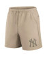 Men's and Women's Khaki New York Yankees Elements Super Soft Fleece Shorts