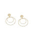 ფოტო #1 პროდუქტის Women's Gold Circular Drop Earrings