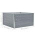 Raised Garden Bed 39.4"x39.4"x17.7" Galvanized Steel Gray