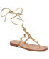 Фото #1 товара Deidre Coin Embellished Tie-Up Thong Sandals