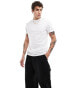 ASOS DESIGN essential crew neck t-shirt with roll sleeve in white