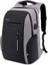 Фото #2 товара Xnuoyo 17.3 Zoll Anti-Diebstahl Laptop Rucksäcke, Handtasche Herren Damen Schulrucksack mit Schloss, USB Anschluss und Headphone Port, Schultertasche mit Croßem Laptopfach und Zubehörfächer (Grau)