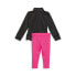 Фото #2 товара Puma TwoPiece Full Zip Track Jacket & Leggings Set Toddler Girls Black, Pink Cas