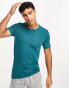 Фото #2 товара Calvin Klein chest logo lounge t-shirt in teal