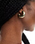 Pieces chunky hoop earrings in gold