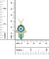 ფოტო #3 პროდუქტის Enamel Evil Eye Hamsa Hand 18" Pendant Necklace in 14k Gold