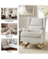 Фото #18 товара Batter son Modern Wingback Rocking Accent Chair With Solid Wooden legs