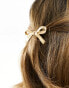 Фото #3 товара ASOS DESIGN barrette hair clip with bow detail in gold tone