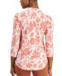 Petite Elena Floral V-Neck Top, Created for Macy's