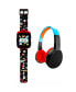ფოტო #2 პროდუქტის Kid's Black Sports Print Tpu Strap Smart Watch with Headphones Set 41mm