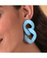 Women's Blue Chain-link Drop Earrings