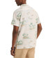 Men's Tropical Print Short Sleeve Button-Front Camp Shirt