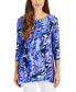 Women's Printed Jacquard Swing Top, Created for Macy's