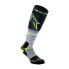 Crossstrümpfe Alpinestars Pro Socks Schwarz-Grau-Gelb Fluo