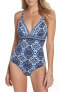 Фото #1 товара Women's Tommy Bahama Indigo Cowrie Reversible Sz. 8 One-Piece Swimsuit 150300