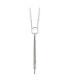 Фото #1 товара Chisel polished Circle with Tassel on a 23.5 inch Cable Chain Necklace