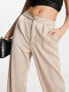 Фото #4 товара Hollister high rise satin dad trousers in cream
