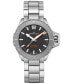 ფოტო #1 პროდუქტის Men's Swiss Automatic Khaki Navy Frogman Stainless Steel Bracelet Watch 41mm