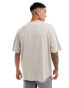 ASOS DESIGN essential oversized t-shirt in stone Красный, M - Chest 40 - фото #3