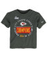 ფოტო #3 პროდუქტის Toddler Boys and Girls Anthracite Kansas City Chiefs Super Bowl LVII Champions Locker Room Trophy Collection T-shirt
