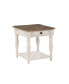 Фото #2 товара Florian End Table in Oak & Antique White Finish