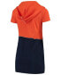 ფოტო #3 პროდუქტის Women's Orange, Navy Chicago Bears Hooded Mini Dress