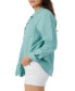 Фото #5 товара Juniors' Leni Crinkled Button-Down Pocket-Front Shirt